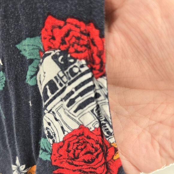 Her Universe Star Wars Black Floral Romper Tie-Front Pockets Size Small - Picture 11 of 11